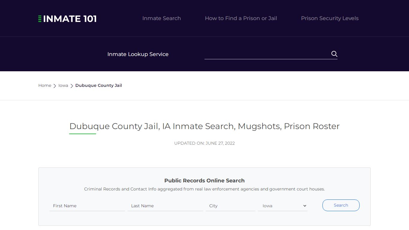 Dubuque County Jail, IA Inmate Search, Mugshots, Prison Roster